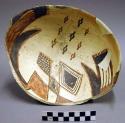 Part of Sikyatki polychrome pottery bowl