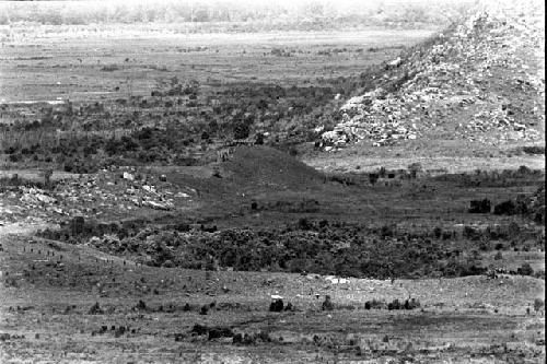 Very distant shot of action on the Warabara; taken from high in the Tukumba