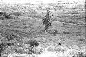 Line of people coming back towards Abulupak from the Liberek; people crossing past Matpiliama