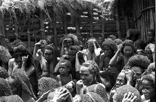 The women's group mourning