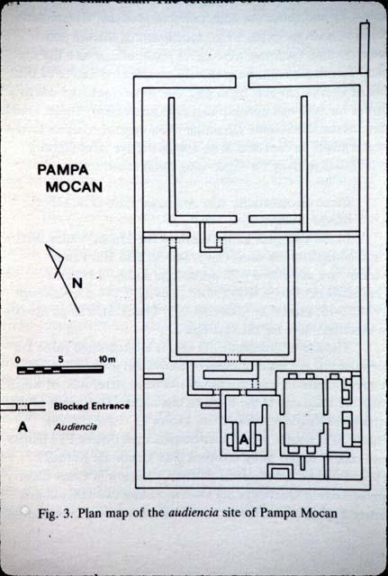 Plan map of the audiencia site of Pampa Mocan