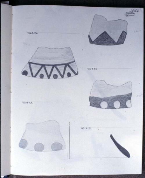 Drawings of sherds from Site 133 (133-7-C1, 133-6-C4)
