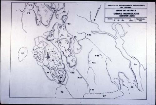 Map of Chicama Valley irrigation features