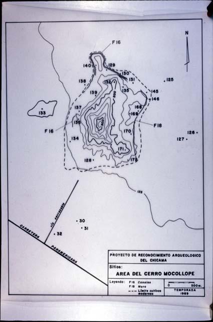 Map of Cerro Mocollope area