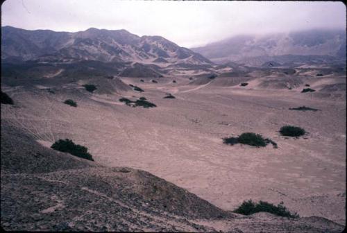 Secondary and tertiary canals in Quebrada, La Cumbre in background