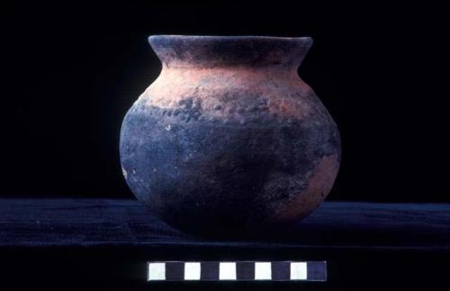 Short everted neck jar with press molded dots from Site 94