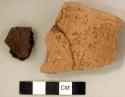 Coarse earthenware body and rim sherds, cord impressed