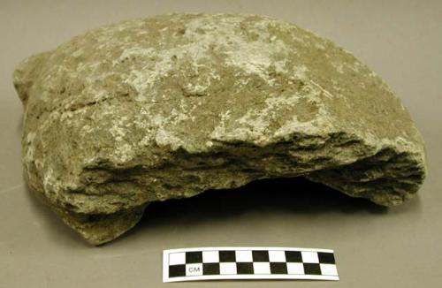 Ground stone bowl fragment