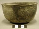 Ceramic bowl, slightly flared rim, plain