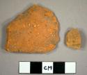 Handmade orange brick fragments