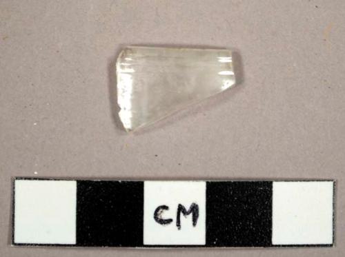 Colorless glass rim fragment from a tumbler