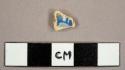 Tin glazed earthenware sherd with blue on white handpainted decoration