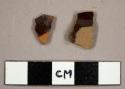 Lead glazed redware sherds