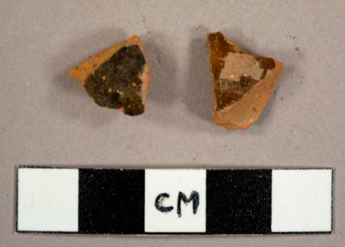 Lead-glazed redware sherds