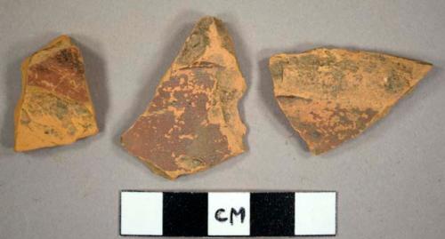 Unglazed redware sherds