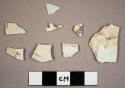 Pearlware sherds and one fragment of tin-glaze without ceramic back