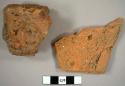 Handmade brick fragments, including possible tile fragments