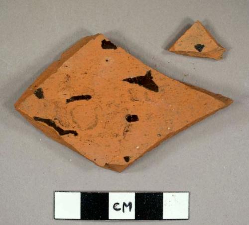 Lead glazed redware sherd