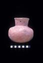 Redware jar with protrusions at shoulder and perforated neck