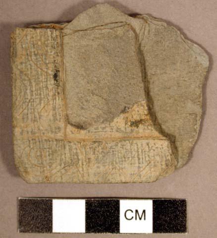 Stone, slate tablet fragment