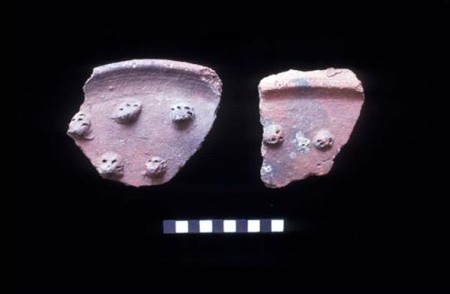 Large applique ridge sherds with punctate applique nubbins from Site 94