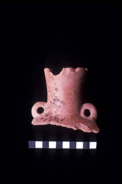 Pol or paste bottle neck with horizontal pierced lug handles from Site 120