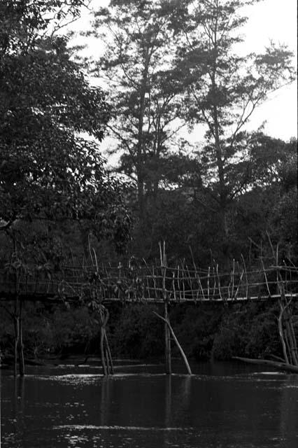 The bridge at the mouth of the Aikhé River