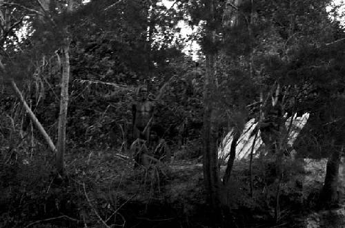 People on the banks of the river