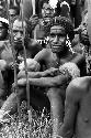 Close shot of a seated group of warriors at an Etai