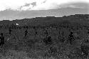 Action between opposings sides during a battle on the Tokolik; at the battle front