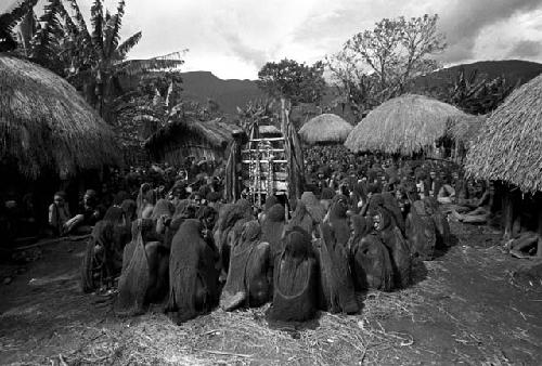 Women's group mourning at a funeral