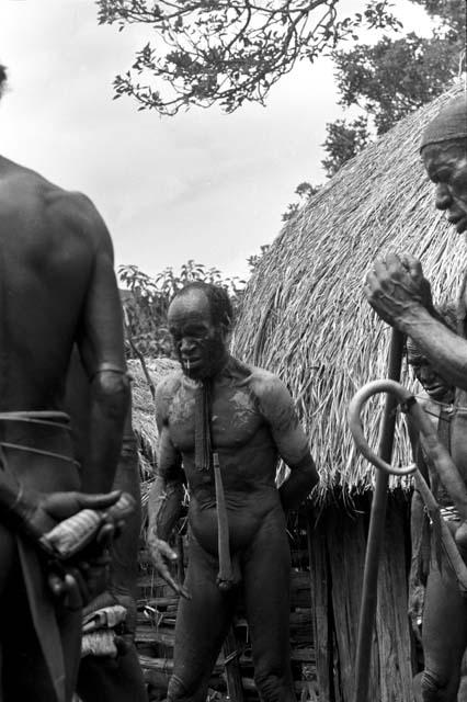 men mourning