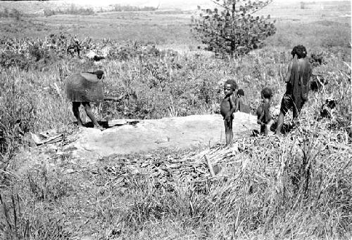 women at the salt burning rock