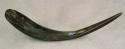 Bison horn spoon/dipper. Long oval bowl w/ almost straight sides. Handle c