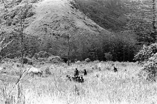 Men's group coming from the direction of Kibit Silimo