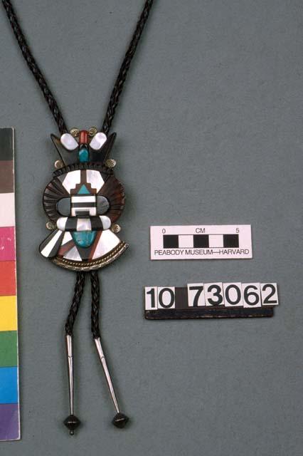 Hututu multi-stone inlaid bolo tie