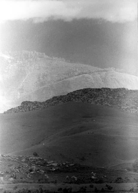 View of hills taken from a distance