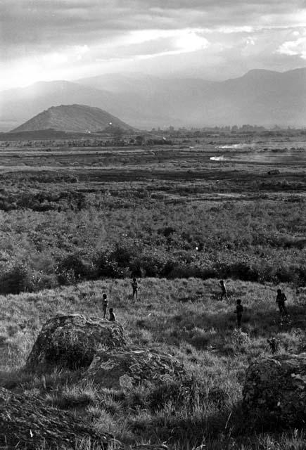 A view down the slopes form the Anelerak; Siobara visible in the distance