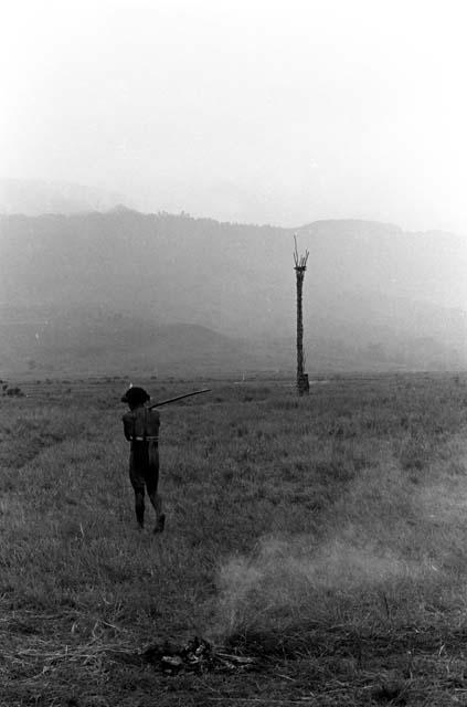 A warrior walking in the rain, kaio beyond