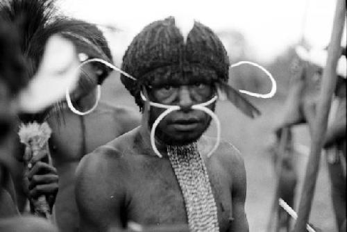 A man with a strange nose ornament at an Etai on the Liberek