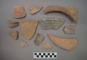 Ceramic sherds, miscellaneous, some mended