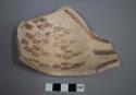 Brown and yellow dipper sherd