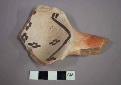 Brown and buff dipper sherd