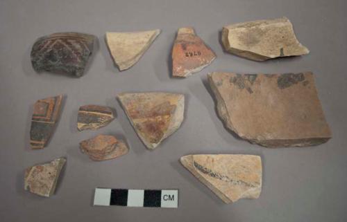 Selected potsherds