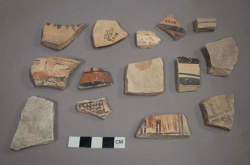 Selected potsherds