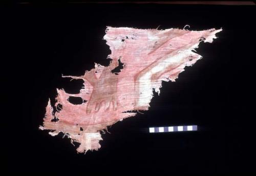 Painted textile fragment from Site 128