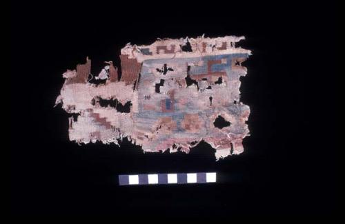 Textile fragment with S's on border from Site 120