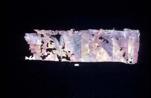 Colored escalonado textile fragment from Site 19