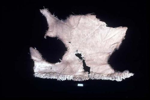 Plain textile fragment with fringe from Site 134