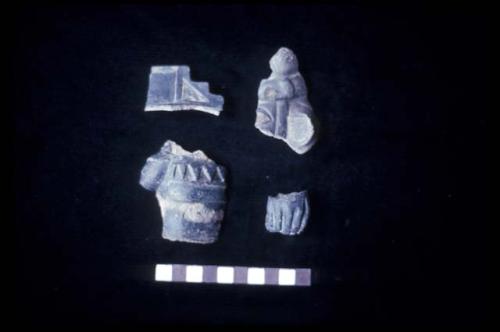 Polished Blackware figurine fragments from Site 134